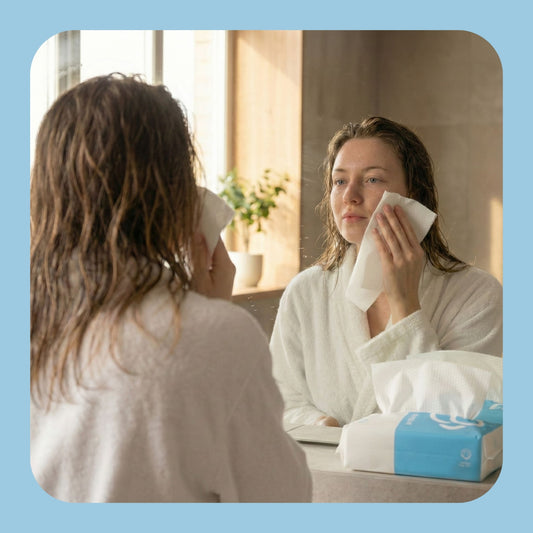 נייר ניגוב חד פעמי לפנים 100% כותנה - אנטיבקטריאלי